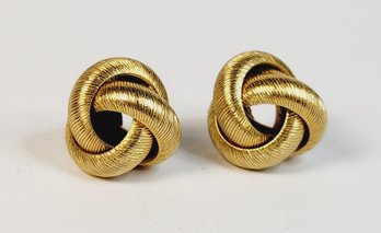 Vintage 12k Gold Filled Classic Knot Earrings