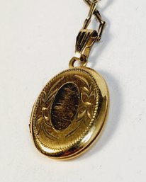 Antique  14k Gold FILLED Locket And Necklace