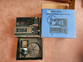 Vintage Dual 8 Cartridge Movie Projector 8 - Cavalier - Model 555