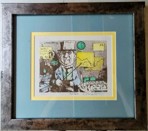 The 'Psychologist' Whimsical Lithograph Signed By Charles Bragg #6/95