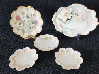 Antique & Vintage Hand Painted Porcelain Plates / Platters - Limoges