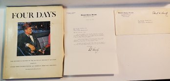 Authentic 1969 Ted Kennedy Signed Letter & JFK Book