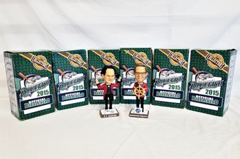 Rare Six 2015 Bridgeport Bluefish Collectors Bobbleheads Figurines