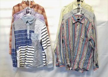 6 Men's Button Down Casual/dress Shirts: Haupe, Brooks Brothers And More  Sizes M/lxL (Lot 3)