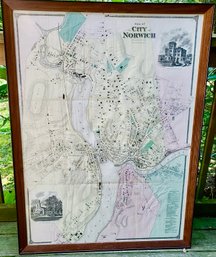 Extra Large Original City Of Norwich Planning Map