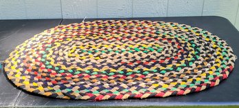 Early American Rag Rug In Good Condition