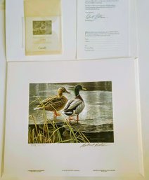 1985 First Edition Of Canada By Robert Bateman Of Mallard Ducks 'Early Winter'