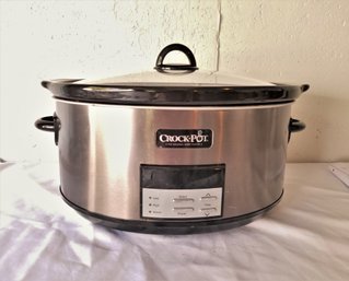 Crockpot 8-Quart Slow Cooker, Programmable Black/stainless