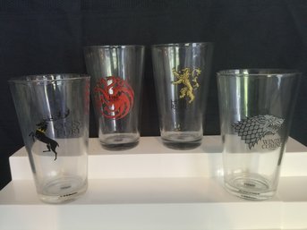 Four Game Of Thrones Pint Glasses