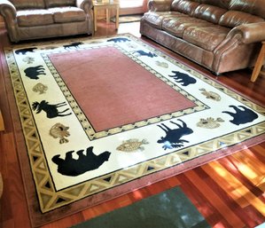 Large 7.10' X 10.10' Rustic 'Cabin Retreat' Rectangular Area Rug By Capel Rugs