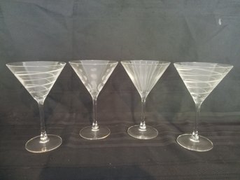 Mikasa Cheers Set Of 4 Martini Glasses 10oz