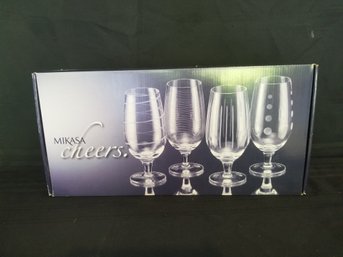 Mikasa Cheers Set Of 4 Iced Tea Glasses 18.5oz