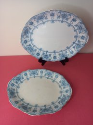 Furnivals Ltd England Renaissance Blue And White Platters