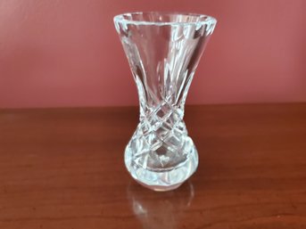 Small Waterford 4.25' Cut Crystal Signed Bud Vase
