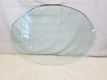 Large 44'beveled Oval Glass Tabletop