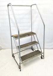 Cotterman 60' Rolling Aluminum Three Step Ladder