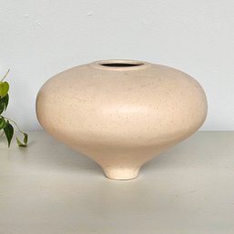 Vintage  Glazed Ceramic Inverted Vase
