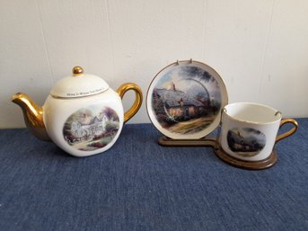 Thomas Kinkade Home Is Where The Heart Is Tea Set