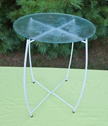 Glass Top, Folding End Table