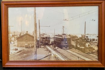 Framed Historically Important Photo Of Louisville Depot. Circa 1890  By Photographer JOSEPH STURTEVANT