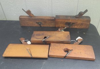 Group Of Five Antique Carpenter Molds From Makers, Appleton, Chapin, C. Wark