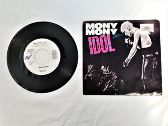 Vintage Billy Idol - Mony Mony  7' 45 RPM Vinyl Record 1987