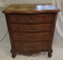 Four Drawer French Provincial Chest In Walnut