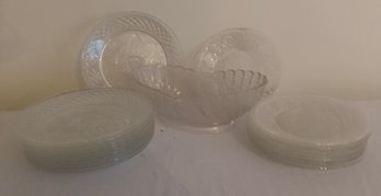 Pressed Glass Plates And Bowls