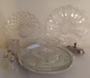 Clear Glass Vintage Table Service Items