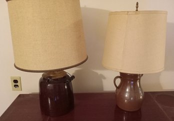 Two Pottery Lamp Conversions