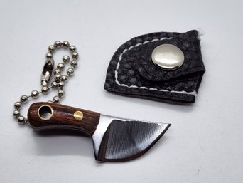 Teeny Tiny Knife With Sheath Keychain