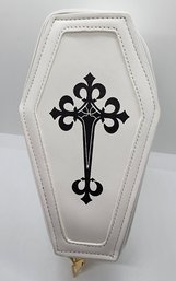 Brand New Faux Leather Gothic Coffin Shaped Purse