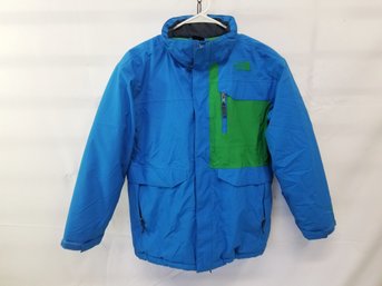 Vintage 1990s The North Face Youth Kid's Zip Up Winter Jacket With Removable Hood - Size Large