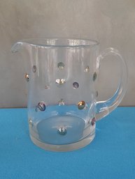 Vintage Bubble Glass Pitcher