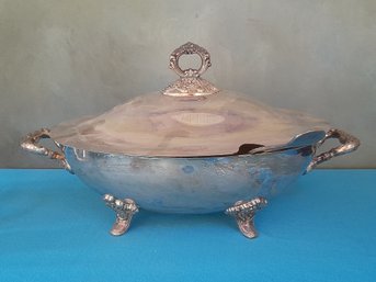 Silver Plated Tureen With Ladle