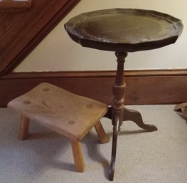 Small Table And Country Foot Stool