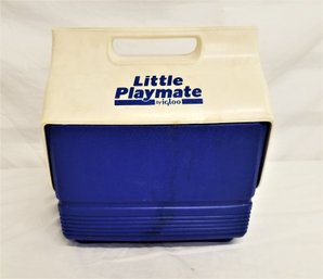 Vintage 1980s Little Playmate By Igloo Personal Cooler Blue/white