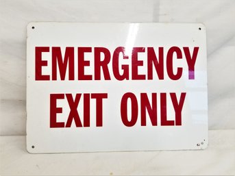 'Emergency Exit Only' Sign - Aluminum