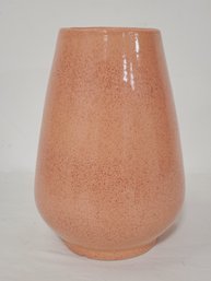Vintage Pink Flecked Pottery Large Vase