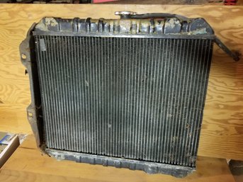 Vintage Small Car Cooling Radiator 22 1/2 Wide X 20 1/2 Tall