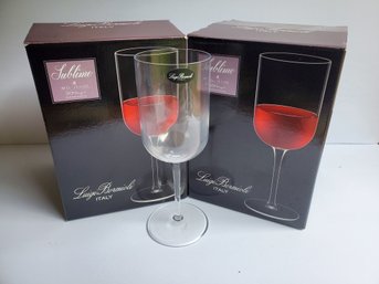 Luigi Bormioli Sublime Crystal Stemware - Two Boxes Of Four - Brand New!