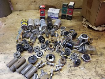 Large Vintage Tube Radio And TV Parts Lot