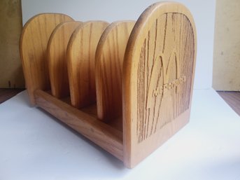 Vintage Rare McDonald's Restaurant Oak Wood Counter Top Caddy