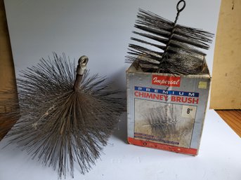 Two Chimney Brushes - One New In Box