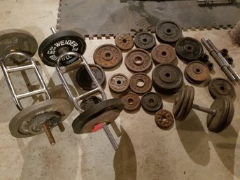 Miscellaneous Steel Weights & Bars - Most Standard Size - Weider, Dillard, Prosport & More