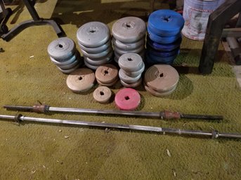 Standard Sized Plastic Cement Weights With Bars