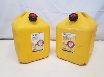 Pair Of 5 Gallon Diesel Plastic Fuel Cans