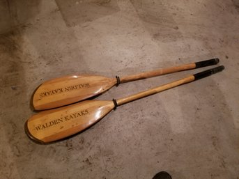 Pair Of Walden Kayaks Wood Paddles - 230cm