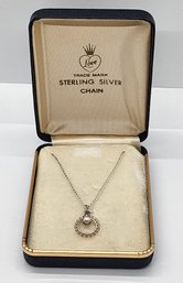 Vintage Sterling Silver Pendant Necklace