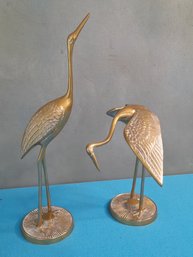 Leonard Solid Brass Collection Crane Sculptures